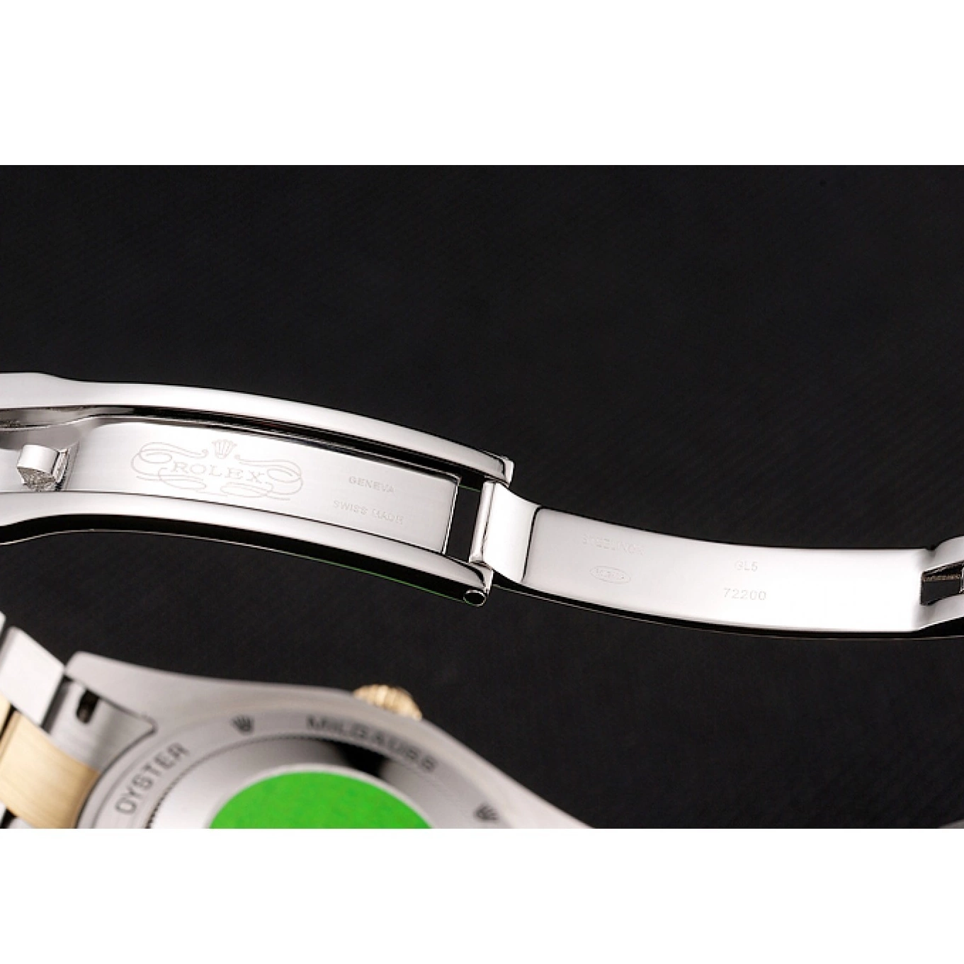 Aaa replica watch Rubies Tone Rolex Two Black Swiss And Dial Diamonds Day-Date Bracelet 1454105 0716